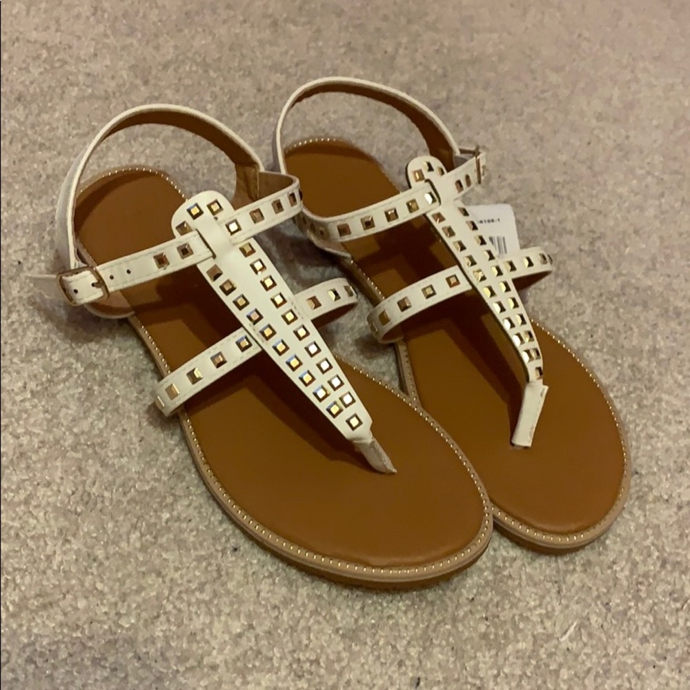 White & Gold sandals